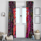 Personalized Sydney Sixers Cricket Window Curtain Hippie Psychedelic Pattern Vibrant Mandala Art Style