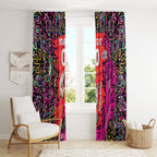 Personalized Sydney Sixers Cricket Window Curtain Hippie Psychedelic Pattern Vibrant Mandala Art Style