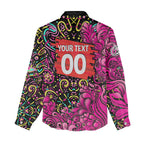Personalized Sydney Sixers Cricket Women Casual Shirt Hippie Psychedelic Pattern Vibrant Mandala Art Style