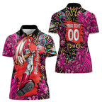 Personalized Sydney Sixers Cricket Women Polo Shirt Hippie Psychedelic Pattern Vibrant Mandala Art Style