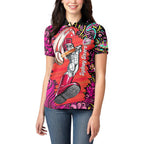 Personalized Sydney Sixers Cricket Women Polo Shirt Hippie Psychedelic Pattern Vibrant Mandala Art Style