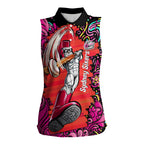 Personalized Sydney Sixers Cricket Women Sleeveless Polo Shirt Hippie Psychedelic Pattern Vibrant Mandala Art Style
