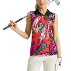Personalized Sydney Sixers Cricket Women Sleeveless Polo Shirt Hippie Psychedelic Pattern Vibrant Mandala Art Style