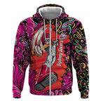 Personalized Sydney Sixers Cricket Zip Hoodie Hippie Psychedelic Pattern Vibrant Mandala Art Style