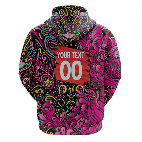 Personalized Sydney Sixers Cricket Zip Hoodie Hippie Psychedelic Pattern Vibrant Mandala Art Style