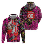 Personalized Sydney Sixers Cricket Zip Hoodie Hippie Psychedelic Pattern Vibrant Mandala Art Style