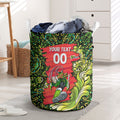 Personalized Sydney Thunder Cricket Laundry Basket Hippie Psychedelic Pattern Vibrant Mandala Art Style
