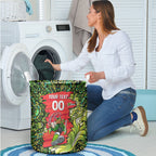 Personalized Sydney Thunder Cricket Laundry Basket Hippie Psychedelic Pattern Vibrant Mandala Art Style