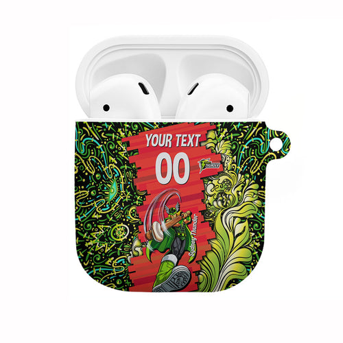 Personalized Sydney Thunder Cricket AirPods Case Hippie Psychedelic Pattern Vibrant Mandala Art Style