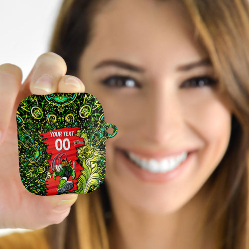 Personalized Sydney Thunder Cricket AirPods Case Hippie Psychedelic Pattern Vibrant Mandala Art Style