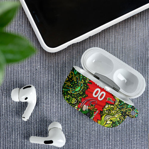 Personalized Sydney Thunder Cricket AirPods Case Hippie Psychedelic Pattern Vibrant Mandala Art Style