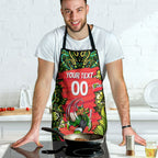 Personalized Sydney Thunder Cricket Apron Hippie Psychedelic Pattern Vibrant Mandala Art Style