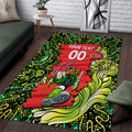 Personalized Sydney Thunder Cricket Area Rug Hippie Psychedelic Pattern Vibrant Mandala Art Style