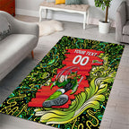Personalized Sydney Thunder Cricket Area Rug Hippie Psychedelic Pattern Vibrant Mandala Art Style