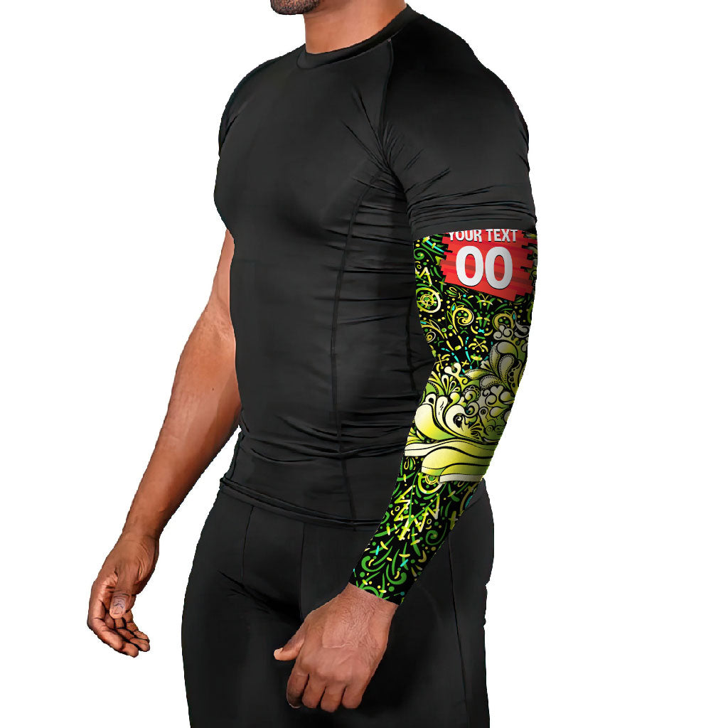 Personalized Sydney Thunder Cricket Arm Sleeves Hippie Psychedelic Pattern Vibrant Mandala Art Style