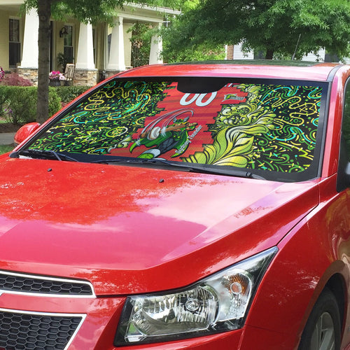 Personalized Sydney Thunder Cricket Auto Sun Shade Hippie Psychedelic Pattern Vibrant Mandala Art Style