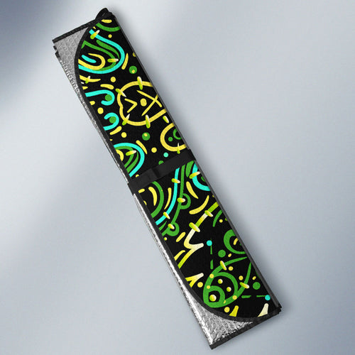 Personalized Sydney Thunder Cricket Auto Sun Shade Hippie Psychedelic Pattern Vibrant Mandala Art Style