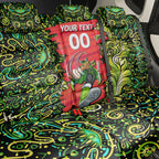 Personalized Sydney Thunder Cricket Back Car Seat Cover Hippie Psychedelic Pattern Vibrant Mandala Art Style