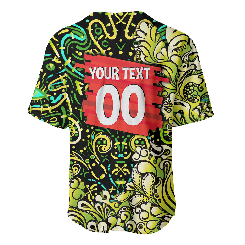 Personalized Sydney Thunder Cricket Baseball Jersey Hippie Psychedelic Pattern Vibrant Mandala Art Style
