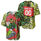 Personalized Sydney Thunder Cricket Baseball Jersey Hippie Psychedelic Pattern Vibrant Mandala Art Style