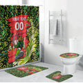 Personalized Sydney Thunder Cricket Bathroom Set Hippie Psychedelic Pattern Vibrant Mandala Art Style