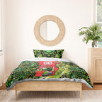 Personalized Sydney Thunder Cricket Bedding Set Hippie Psychedelic Pattern Vibrant Mandala Art Style