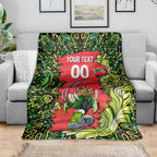 Personalized Sydney Thunder Cricket Blanket Hippie Psychedelic Pattern Vibrant Mandala Art Style