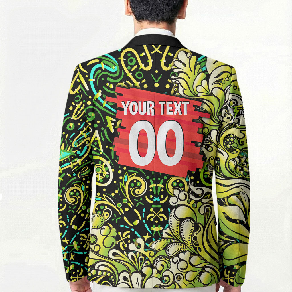 Personalized Sydney Thunder Cricket Blazer Hippie Psychedelic Pattern Vibrant Mandala Art Style