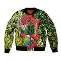 Personalized Sydney Thunder Cricket Bomber Jacket Hippie Psychedelic Pattern Vibrant Mandala Art Style