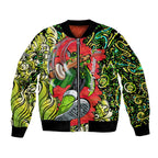 Personalized Sydney Thunder Cricket Bomber Jacket Hippie Psychedelic Pattern Vibrant Mandala Art Style