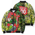 Personalized Sydney Thunder Cricket Bomber Puffer Jacket Hippie Psychedelic Pattern Vibrant Mandala Art Style