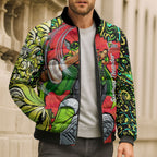 Personalized Sydney Thunder Cricket Bomber Puffer Jacket Hippie Psychedelic Pattern Vibrant Mandala Art Style