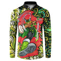 Personalized Sydney Thunder Cricket Button Sweatshirt Hippie Psychedelic Pattern Vibrant Mandala Art Style