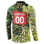 Personalized Sydney Thunder Cricket Button Sweatshirt Hippie Psychedelic Pattern Vibrant Mandala Art Style