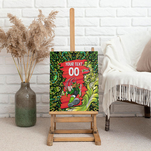 Personalized Sydney Thunder Cricket Canvas Wall Art Hippie Psychedelic Pattern Vibrant Mandala Art Style