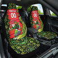 Personalized Sydney Thunder Cricket Car Seat Cover Hippie Psychedelic Pattern Vibrant Mandala Art Style