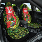Personalized Sydney Thunder Cricket Car Seat Cover Hippie Psychedelic Pattern Vibrant Mandala Art Style