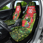 Personalized Sydney Thunder Cricket Car Seat Cover Hippie Psychedelic Pattern Vibrant Mandala Art Style