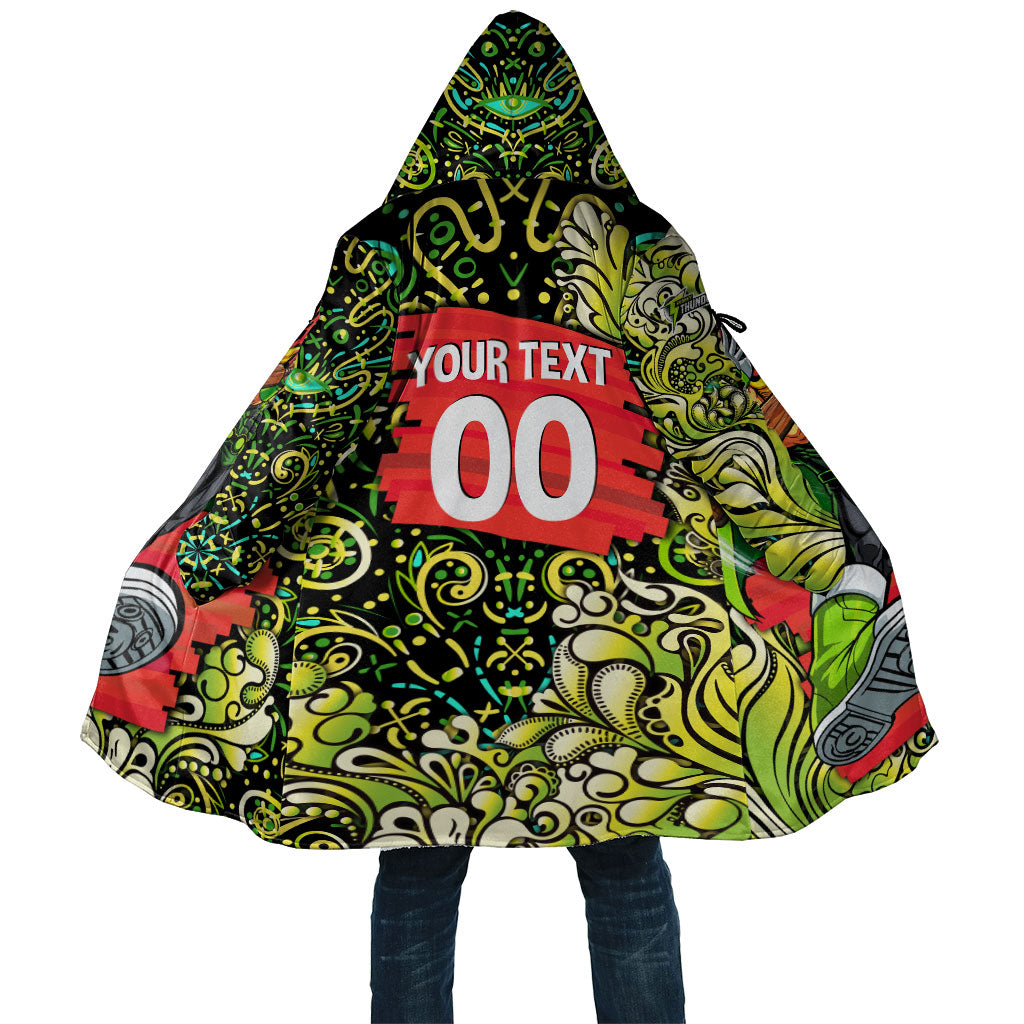 Personalized Sydney Thunder Cricket Cloak Hippie Psychedelic Pattern Vibrant Mandala Art Style