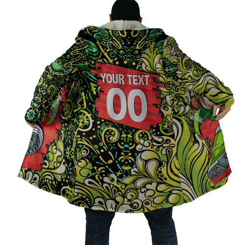Personalized Sydney Thunder Cricket Cloak Hippie Psychedelic Pattern Vibrant Mandala Art Style