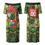 Personalized Sydney Thunder Cricket Couples Matching Puletasi and Hawaiian Shirt Hippie Psychedelic Pattern Vibrant Mandala Art Style