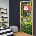 Personalized Sydney Thunder Cricket Door Cover Hippie Psychedelic Pattern Vibrant Mandala Art Style