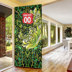 Personalized Sydney Thunder Cricket Door Cover Hippie Psychedelic Pattern Vibrant Mandala Art Style