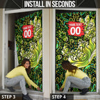 Personalized Sydney Thunder Cricket Door Cover Hippie Psychedelic Pattern Vibrant Mandala Art Style