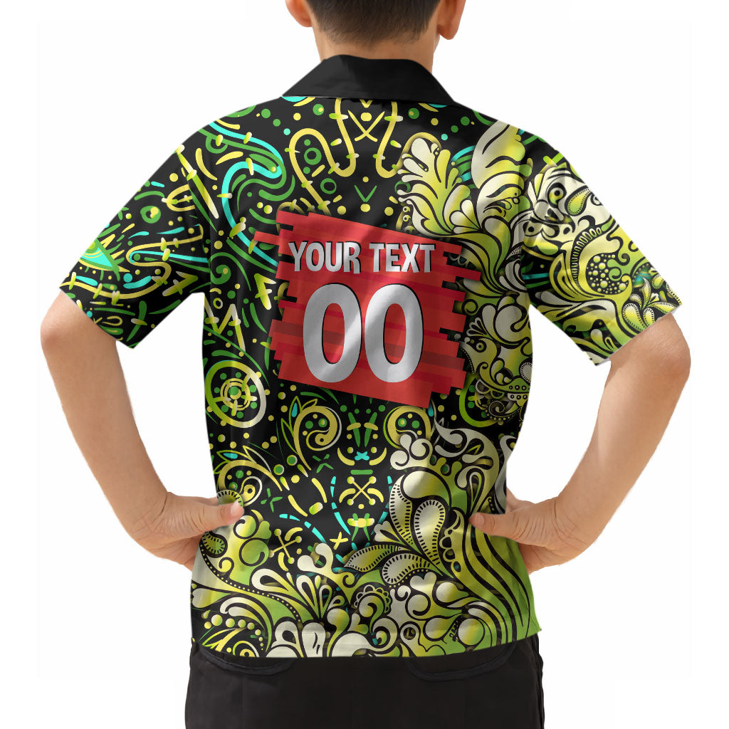 Personalized Sydney Thunder Cricket Hawaiian Shirt Hippie Psychedelic Pattern Vibrant Mandala Art Style