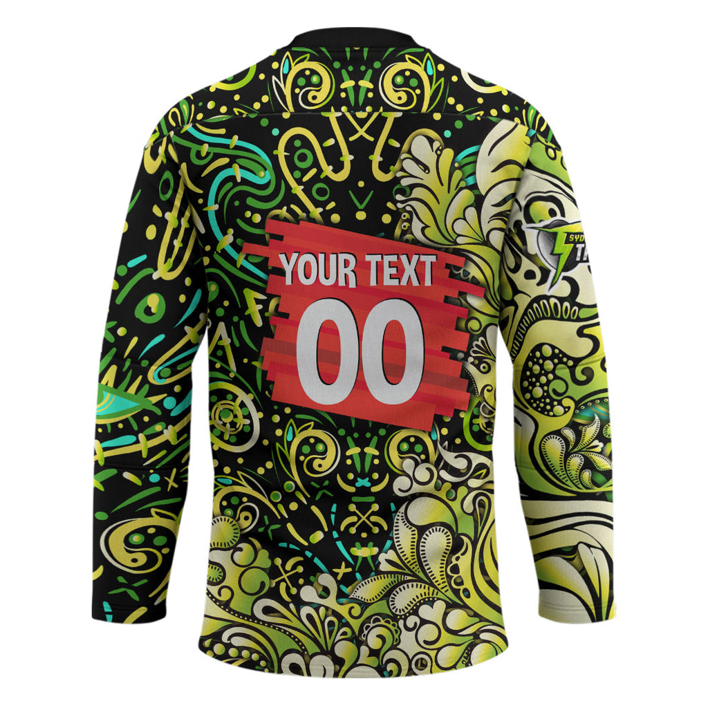 Personalized Sydney Thunder Cricket Hockey Jersey Hippie Psychedelic Pattern Vibrant Mandala Art Style
