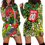 Personalized Sydney Thunder Cricket Hoodie Dress Hippie Psychedelic Pattern Vibrant Mandala Art Style