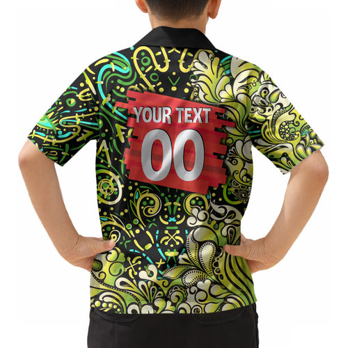Personalized Sydney Thunder Cricket Kid Hawaiian Shirt Hippie Psychedelic Pattern Vibrant Mandala Art Style