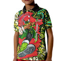 Personalized Sydney Thunder Cricket Kid Polo Shirt Hippie Psychedelic Pattern Vibrant Mandala Art Style
