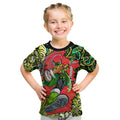 Personalized Sydney Thunder Cricket Kid T Shirt Hippie Psychedelic Pattern Vibrant Mandala Art Style